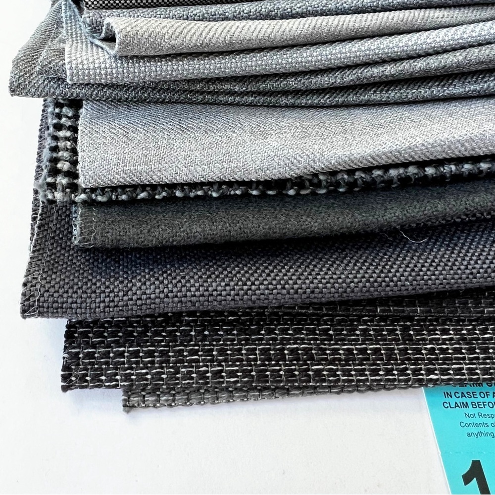 20 Designer Black and Grey Upholstery Fabric Swatches | Quilting Crafts Sewing - Picture 5 of 7